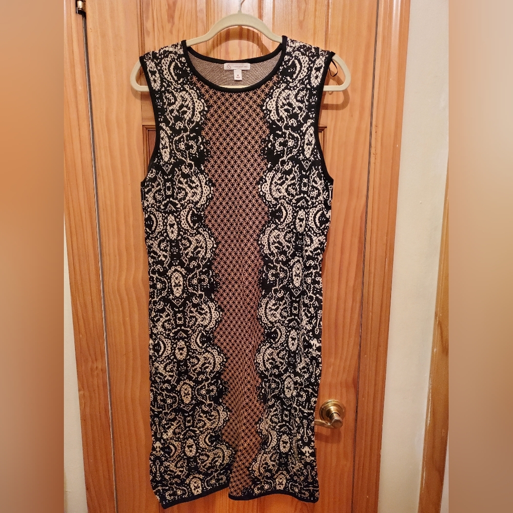 Scoop Neck Knit Dress in Black, Brown, and Nude - Size XL - Perfect Condition